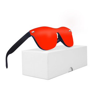 Sunglasses <b>Rectangle</b> Full Rim <b>Mirror</b> Lenses TR90 Frame Unisex Outdoor Sports 100% UV Protection Adult - Product Image 3
