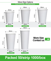 Gobelets à café en papier à paroi simple imprimés sur mesure 7oz 8oz 9oz jetables pour boissons chaudes Vente en gros directe usine Faible MOQ