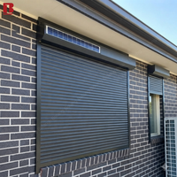 Volet roulant solaire électrique Bolang en aluminium avec panneau solaire et contrôle par application – Fabricant direct pour maisons résidentielles