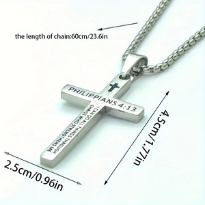 कस्टम ठीक क्रॉस गहने थोक ईसाई धार्मिक बाइबिल विश्वास आधारित स्टेनलेस स्टील फैशन पेलेंट पुरुषों के लिए - Product Image 5