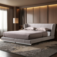 Italienisches Luxus-Schlafzimmer-Set in Queen-Size mit modernem Design, verstellbarem Sofabett, maßgefertigtem Holzrahmen, Stauraum und 1 Jahr Garantie