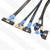 Aichie kabel transmisi Data kecepatan tinggi, kabel transmisi Data kecepatan tinggi PCIE5.0, kabel Server kustom MCIO16X ke MCIO16X, 124P 32G