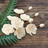 Fleurs solaires décoratives en bois, pour diffuseur d'arôme et de parfum