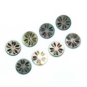 <span class=keywords><strong>Perle</strong></span> naturelle en forme de tournesol, couleur noire, perles en pierre précieuse, en vrac, personnalisées - Product Image 5