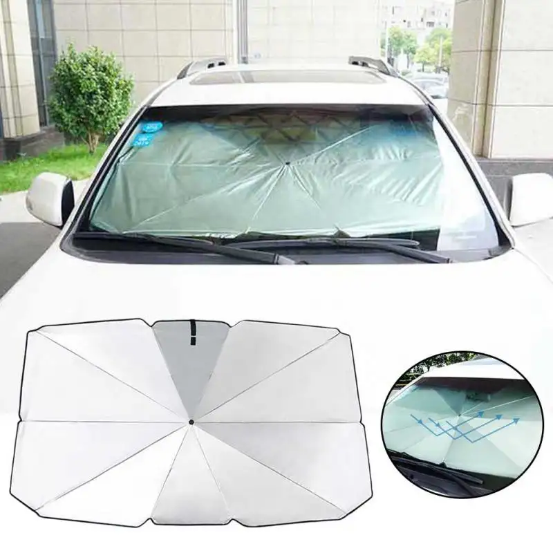 רכב חלון שמשיה מטרייה, מתקפל מכונית מטריית שמש בלוק חום UV עבור שמש הגנה