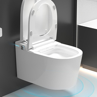 WC intelligent mural avec capteur, chasse d'eau automatique, cuvette de toilette intelligente, télécommande électrique