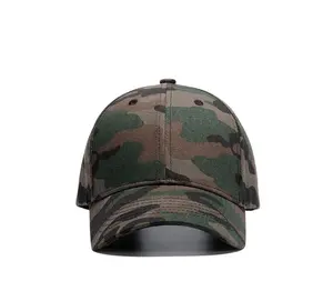 custom Adjustable Outdoor Headwear 6 panel Everyday Premium Ball Cap Structured Plain unisex camo baseball caps for men
