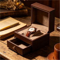Boîte cadeau pour montre en gros avec structure à tiroir coulissant et insert en mousse personnalisé pour l'emballage de montres de luxe