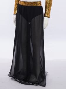 Pantalon de danse en mousseline de soie pour filles de 6 à 16 ans, pour cours de danse, récitals, costume de danse hip hop, danse contemporaine et de salon - Product Image 5