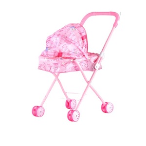 Poussette de poupée avec poupée bébé, chariot de jeu d'imitation pour petites filles, jeu de rôle pour enfants, cadeau - Product Image 6