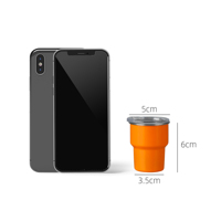 Mini-gobelet isotherme en acier inoxydable de 2 oz avec couvercle et paille – Petits verres à shot pour cadeaux et fêtes – Orange Lavande