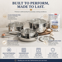 Batterie de cuisine professionnelle TIANXING multicouche 3 et 5 plis en acier inoxydable, casseroles et poêles à induction, ustensiles de cuisine OEM
