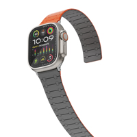 RYB doble cara usando clásico deporte silicona magnética reloj pulsera correa para Apple Watch 41mm 45mm 44mm 46mm 49mm