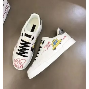 Zapatillas de Diseño de Marca de Lujo Vstreetstyle Dolcegabban Dgs 1984 para Mujer/Hombre, Blancas, de Cañ<span class=keywords><strong>a</strong></span> Baja, con Forro de Malla y Cierre de Cordones - Product Image 3