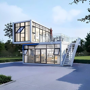 Casa Prefabricada Certificada en Australia de 40 Pies, Compra en Fábrica China, Casa Contenedor de Envío, Villa Portátil de Acero con Solárium y Paredes de Cristal - Product Image 2