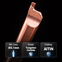 Herramienta de microperforación de carburo de tungsteno sólido personalizada de 2 mm a 10 mm, barra de perforación de acabado para orificios pequeños para torno CNC suizo