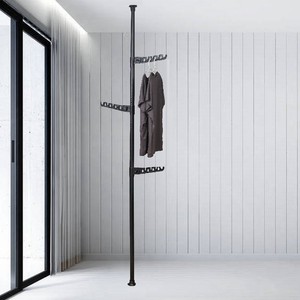 Telescopic Ceiling Corner <strong>Laundry</strong> Pole Clothes <strong>Drying</strong> <strong>Rack</strong> Coat Hat Bag Hanger - Product Image 3