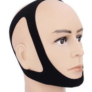 ผ้ารัดคางป้องกันการหายใจทางปาก ช่วยยึดขากรรไกร สีดำ สำหรับบรรเทาอาการนอนกรน ช่วยให้นอนหลับได้ดีขึ้น - Product Image 5