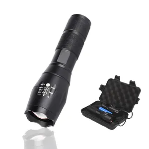 Portable aluminum high-luminum flashlight high-power zoom rechargeable flashlight waterproof LED USB ultra-bright zoom powerful