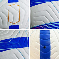 Ballon de football gonflable taille 5 en cuir PU thermocollé léger et personnalisé pour usage promotionnel - Durable et écologique
