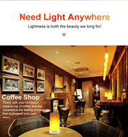 Décoration de Bar LED flamme effet lumineux à distance de chargement USB portable rechargeable lumière de flamme avec magnétique sur la base
