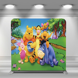Custom 8ft Photo Booth Backdrop Banner <strong>Stand</strong> with <strong>Printed</strong> Tension Fabric Aluminum Alloy Frame Pillowcase Design for Trade Shows - Product Image 2