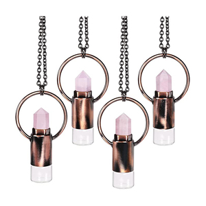 Portacandele Premium in <span class=keywords><strong>Quarzo</strong></span> <span class=keywords><strong>Rosa</strong></span> Naturale, Candelieri in Cristallo, Portacandele in Minerali Grezzi per Matrimoni - Product Image 4