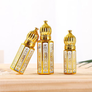 Vente en gros 3ml 6ml 10ml RecyclableSmall Rouleau de musc doré de Dubaï sur verre Mini vaporisateur de parfum Rouleau d'huile essentielle sur bouteille - Product Image 3