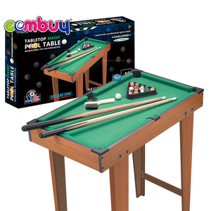 Table de billard en bois pour jeu de billard de table d'intérieur, avec balles et accessoires - Product Image 1