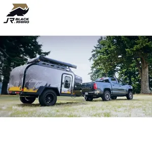 OTR Camper in fibra di vetro un piccolo rimorchio per roulotte 2 posti letto todoterreno compacta camper australia stands16ft semifuoristrada roulotte