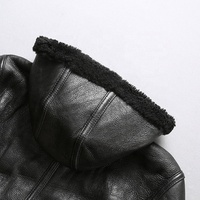 Vêtements de luxe sur mesure manteau de fourrure en peau de mouton véritable animal naturel sweats à capuche d'hiver vestes en jean pour hommes en cuir