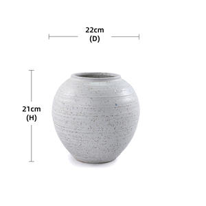 Vase moderne en céramique blanc moucheté pour usage intérieur/bureau/<span class=keywords><strong>jardin</strong></span>, fleurs/vert - Product Image 6