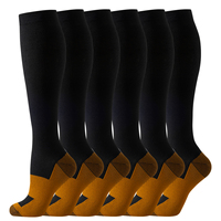 Khaki Kompressionsstrümpfe Kniehoch Graduierte Unterstützung Krankenschwester Sportsocken Atmungsaktiv OEM Private Label Maßgefertigte Kompressionsstrümpfe