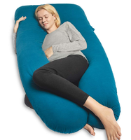 Oreiller de grossesse multicolore en forme de U Oreiller de grossesse en forme de U avec fermeture éclair