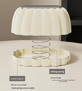 Boîte à <span class=keywords><strong>mouchoirs</strong></span> en plastique avec poignée amovible pour salon, intérieur de voiture, table basse - Rangement de papier hygiénique - Product Image 6