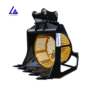 Godet de criblage rotatif pour <span class=keywords><strong>mini</strong></span>-excavatrice à entraînement hydraulique, avec grille multi-tailles et criblage efficace pour godet de criblage rotatif - Product Image 1