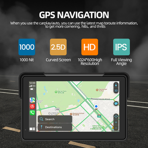 มาสตอร์ รุ่นส่วนตัว กันน้ำ <span class=keywords><strong>IP67</strong></span> หน้าจอ HD IPS ขนาด <span class=keywords><strong>7</strong></span> นิ้ว ระบบนำทาง GPS ไร้สาย รองรับ Android Auto แบบพกพา สำหรับมอเตอร์ไซค์ รองรับ Carplay - Product Image 5