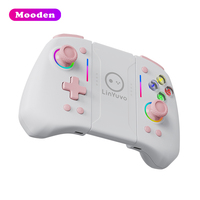 Manette sans fil L KS42 LinYuvo avec double vibration, lumières RVB, type-C USB, manette de jeu sans fil BT pour Switch/Lite/OLED