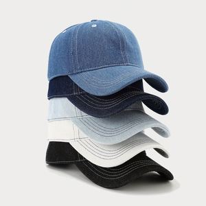 Casquette de baseball en jean rétro unie pour femme, style décontracté, protection solaire, idéale pour l'extérieur - Product Image 1