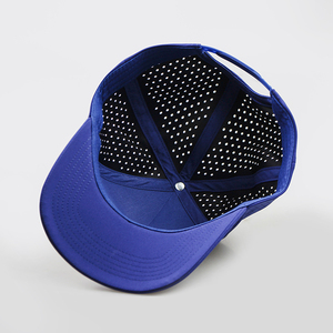 Casquette de baseball incurvée en polyester imperméable à 5 panneaux avec logo personnalisé découpé au laser et maille en corde pour le golf et le sport – Fabricant de chapeaux - Product Image 6