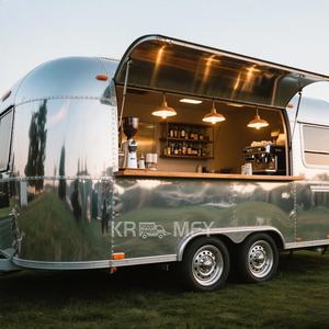 รถพ่วงขายอาหารแบบเคลื่อนที่ได้มาตรฐานออสเตรเลีย พร้อมเตาปิ้งย่างรมควันสไตล์วินเทจ สำหรับขายเคบับ บาร์บีคิว เบอร์เกอร์ ไอศกรีม และอื่นๆ - Product Image 2