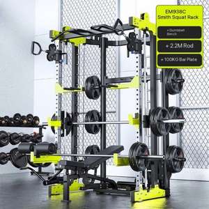 Rack de Sentadillas Comercial de Acero para Gimnasio en Casa con Máquina Smith Multifuncional Negra Ecológica 245kg al por Mayor - Product Image 6