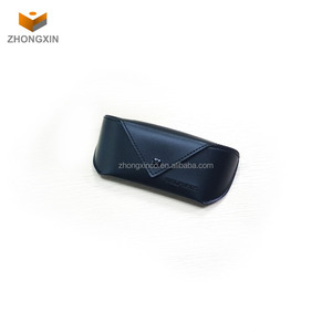 Noir logo <span class=keywords><strong>personnalisé</strong></span> <span class=keywords><strong>étui</strong></span> à lunettes en cuir pu lunettes de soleil petit boîtier <span class=keywords><strong>rigide</strong></span> - Product Image 3
