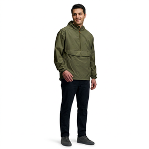 Spring High Quality Outdoor Patched Pullover <b>Jacket</b> for <b>Men</b> Custom <b>Half</b> <b>Zip</b> Nylon Hooded Wind <b>men's</b> <b>jackets</b> Windbreaker <b>Jacket</b> - Product Image 1