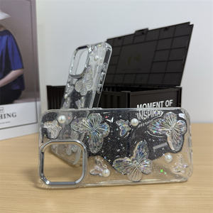 Custodia glitterata lucida con colla a farfalla custodia per cellulare Oppo Reno 14 F K13 A5 A5x A5 Pro <span class=keywords><strong>A40</strong></span> Anti-drop <span class=keywords><strong>Cover</strong></span> - Product Image 2