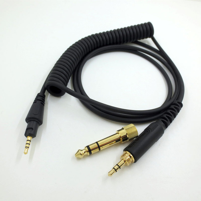 Wholesale Ermai ZJ005MR Repairing Spring Audio Cable 3.5mm Bare Copper 1.2-2m Coiled Headphone Cable for Pioneer HDJ-CUE1 X7 S7