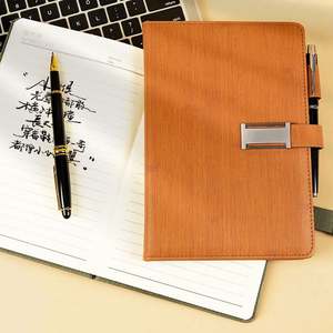 <b>A5</b> PU Leather Business Office Notebook Hardcover <b>Notepad</b> with Button Customizable Logo - Product Image 3
