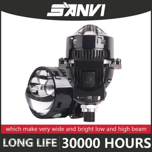 Sanvi New S17 PRO LED Headlights Super Bright 61W 6000K Bi-LED Direct Projector Lens High Beam - Product Image 2