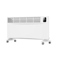 Radiateur électrique à convection naturelle sans ventilateur, avec base à roulettes mobiles et écran tactile LCD, pour chauffage d'intérieur, idéal pour salle de bain et zones sèches