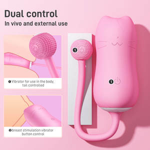 Mini Animal en forma de doble <span class=keywords><strong>Sexual</strong></span> para huevo vibrador Control remoto inalámbrico G-Spot Gadget USB Power para huevo rosa para mujeres - Product Image 6